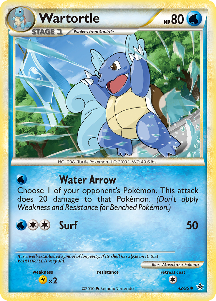 Wartortle (42/95) [HeartGold & SoulSilver: Unleashed] | Jack's On Queen