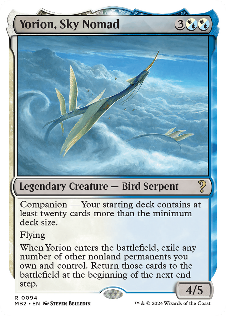 Yorion, Sky Nomad (White Border) [Mystery Booster 2] | Jack's On Queen