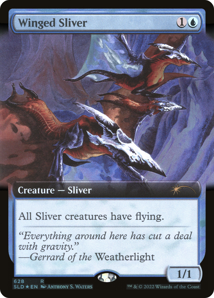 Winged Sliver (Extended Art) [Secret Lair Drop Promos] | Jack's On Queen