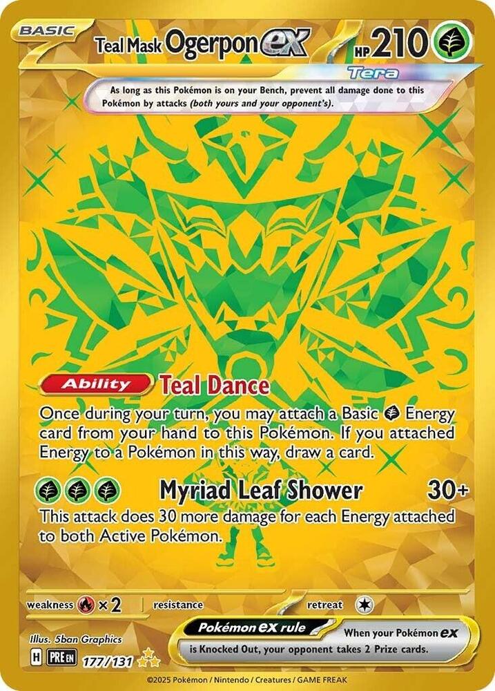 Teal Mask Ogerpon ex (177/131) [Scarlet & Violet: Prismatic Evolutions] | Jack's On Queen