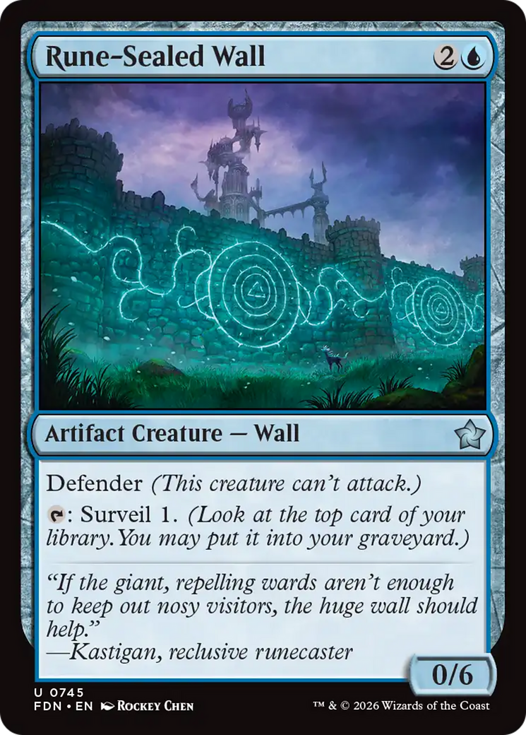 Rune-Sealed Wall (0745) [Foundations] | Jack's On Queen