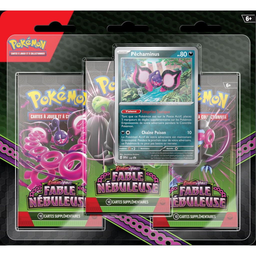 Scarlet & Violet: Shrouded Fable - 3-Pack Blisters (Pecharunt) | Jack's On Queen