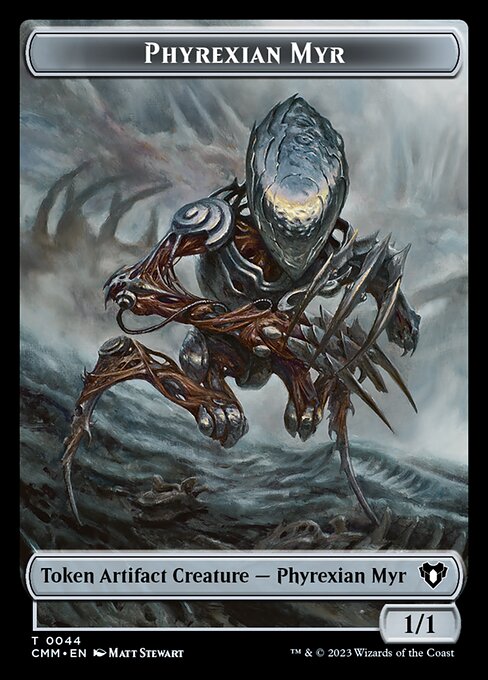Bird // Phyrexian Myr Double-Sided Token [Commander Masters Tokens] | Jack's On Queen
