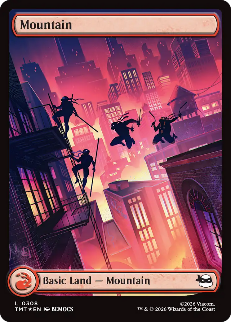Mountain (0308) (Surge Foil) [Teenage Mutant Ninja Turtles] | Jack's On Queen