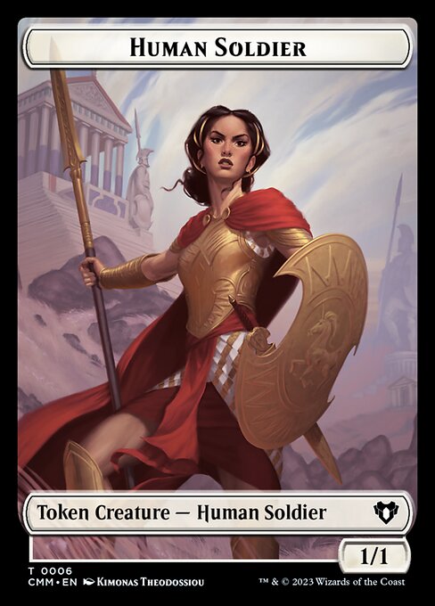 Elemental (0037) // Human Soldier Double-Sided Token [Commander Masters Tokens] | Jack's On Queen
