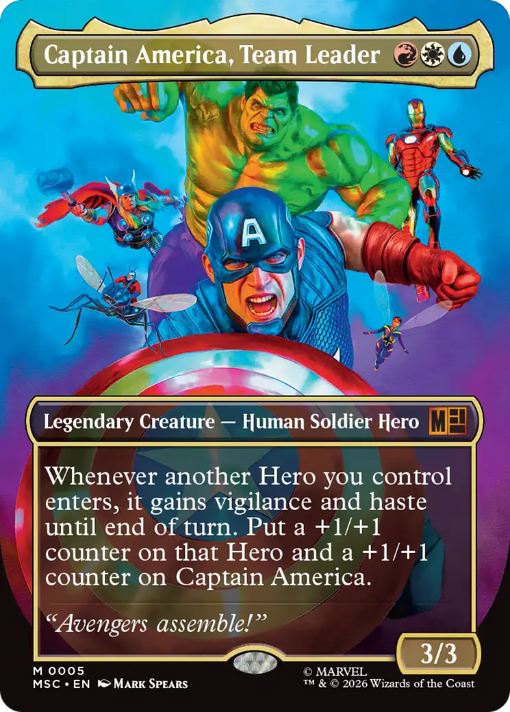 Captain America, Team Leader (Borderless) [Marvel Super Heroes Commander] | Jack's On Queen