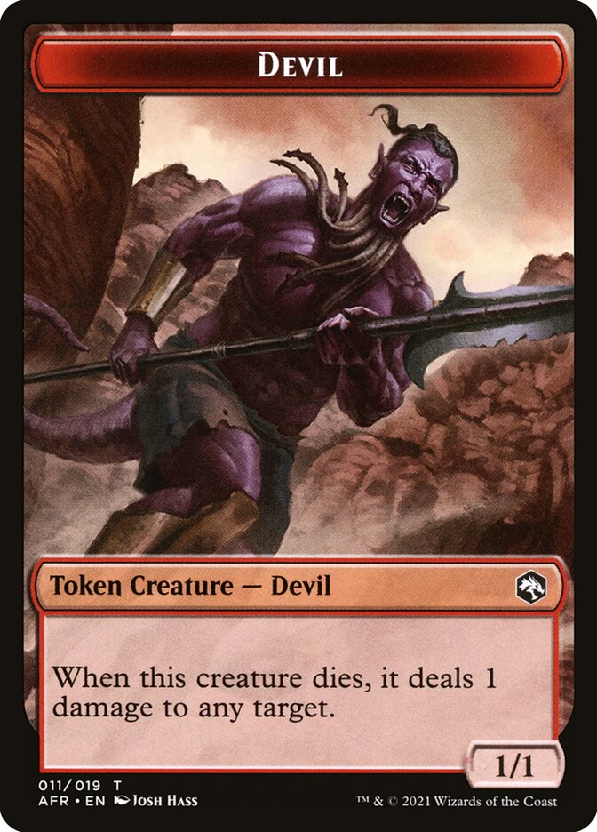 Devil // Icingdeath, Frost Tongue Double-Sided Token [Dungeons & Dragons: Adventures in the Forgotten Realms Tokens] | Jack's On Queen