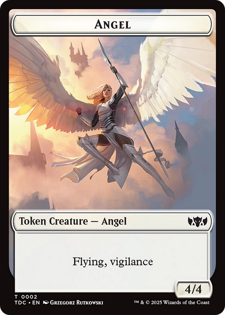 Angel // Spirit Double-Sided Token [Tarkir: Dragonstorm Commander Tokens] | Jack's On Queen