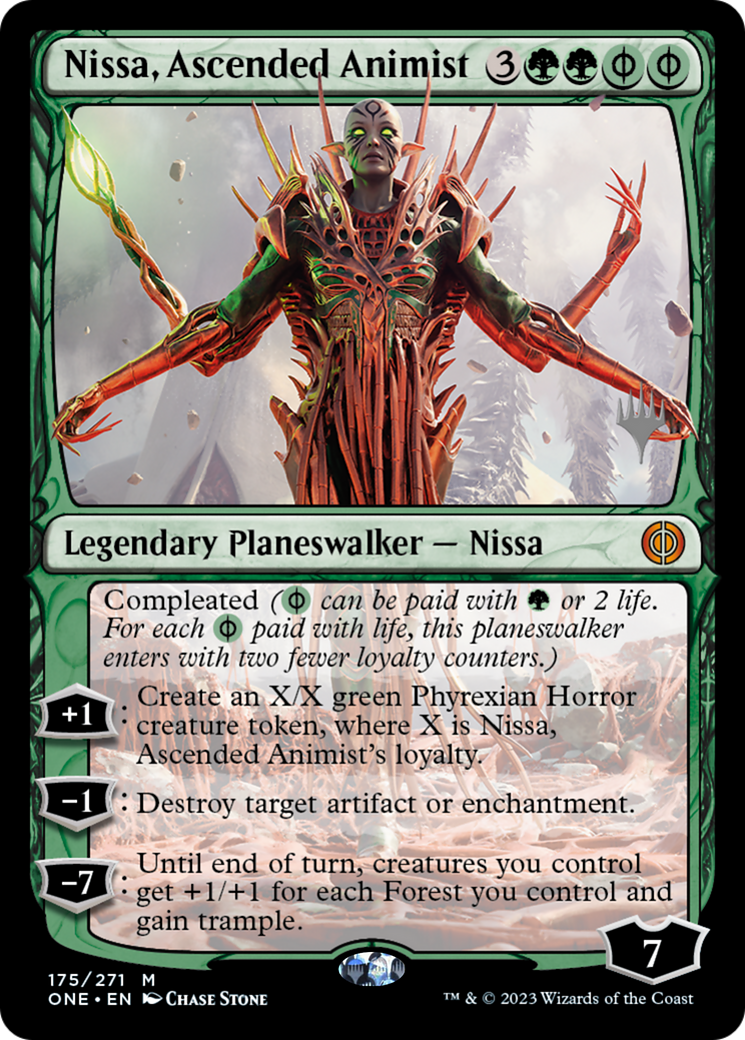 Nissa, Ascended Animist (Promo Pack) [Phyrexia: All Will Be One Promos] | Jack's On Queen