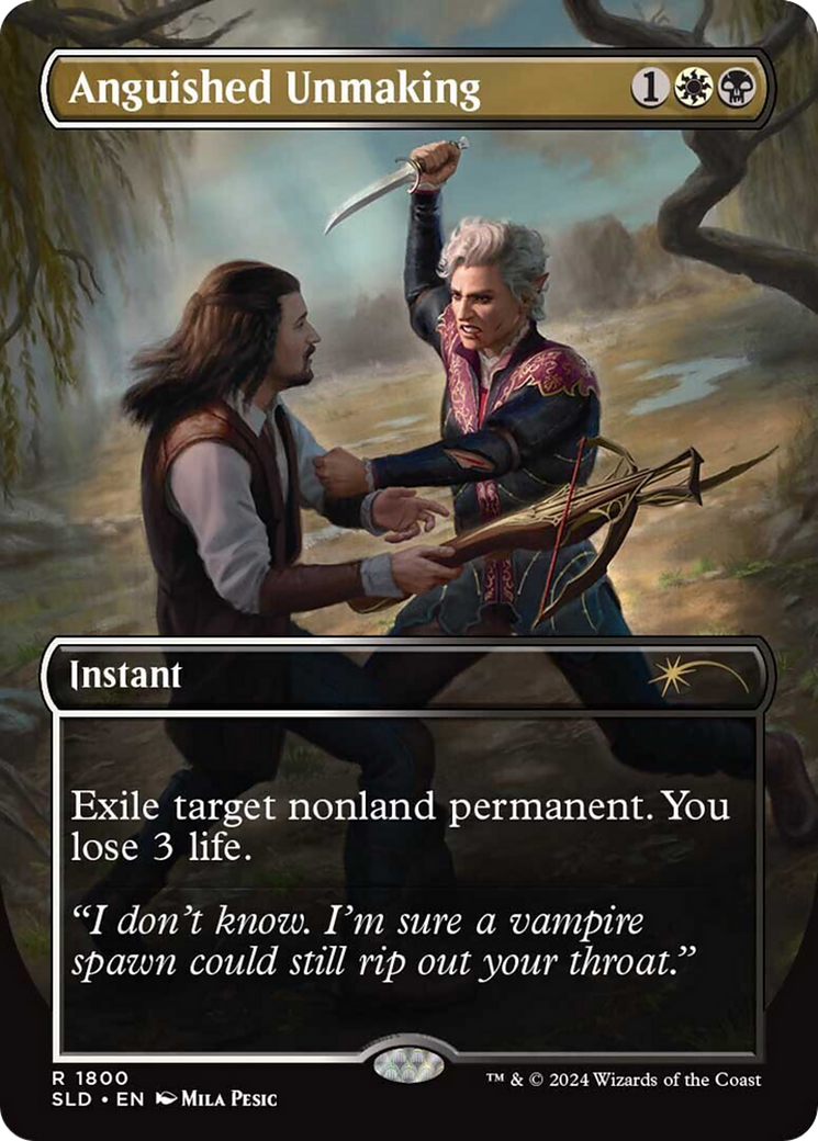 Anguished Unmaking (1800) (Rainbow Foil) [Secret Lair Drop Series] | Jack's On Queen