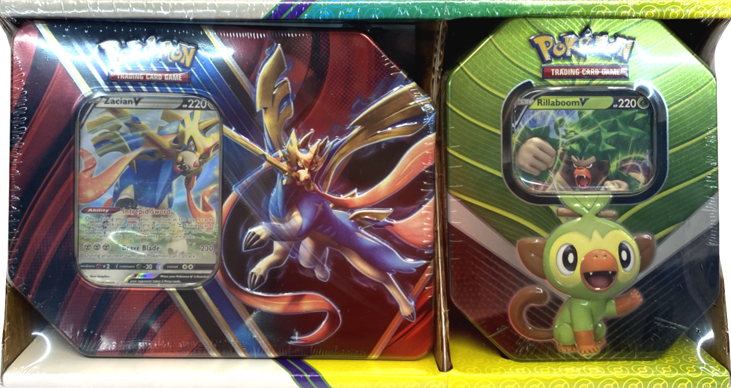 Legends of Galar/Galar Partners - 2-Pack Tin (Zacian V & Rillaboom V) | Jack's On Queen