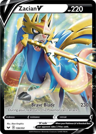 Zacian V (138/202) (Jumbo Card) [Sword & Shield: Base Set] | Jack's On Queen