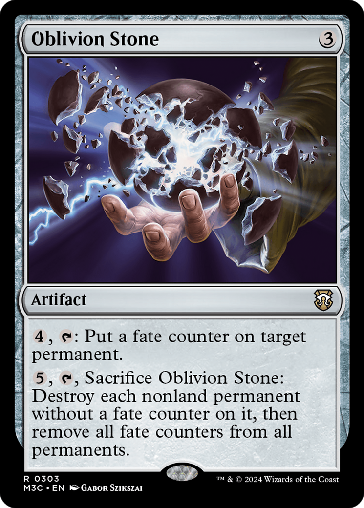 Oblivion Stone (Ripple Foil) [Modern Horizons 3 Commander] | Jack's On Queen