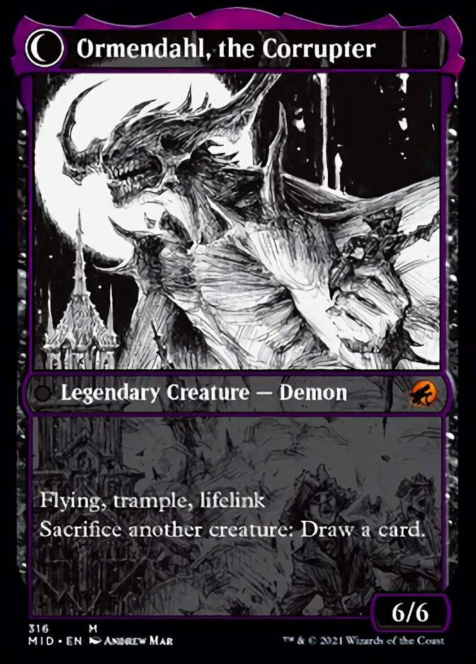 Jerren, Corrupted Bishop // Ormendahl, the Corrupted (Showcase Eternal Night) [Innistrad: Midnight Hunt] | Jack's On Queen