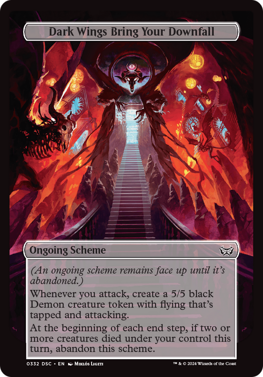 Dark Wings Bring Your Downfall (Full Art) [Duskmourn: Archenemy] | Jack's On Queen