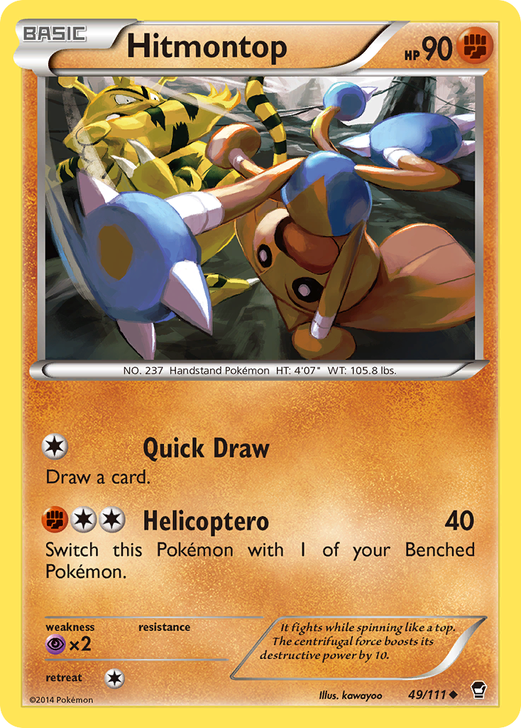 Hitmontop (49/111) [XY: Furious Fists] | Jack's On Queen