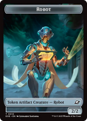 Robot // Emblem - Tezzeret, Cruel Captain Double-Sided Token [Edge of Eternities Tokens] | Jack's On Queen