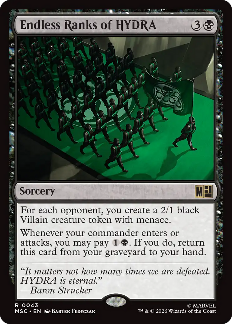 Endless Ranks of HYDRA (Surge Foil) [Marvel Super Heroes Commander] | Jack's On Queen