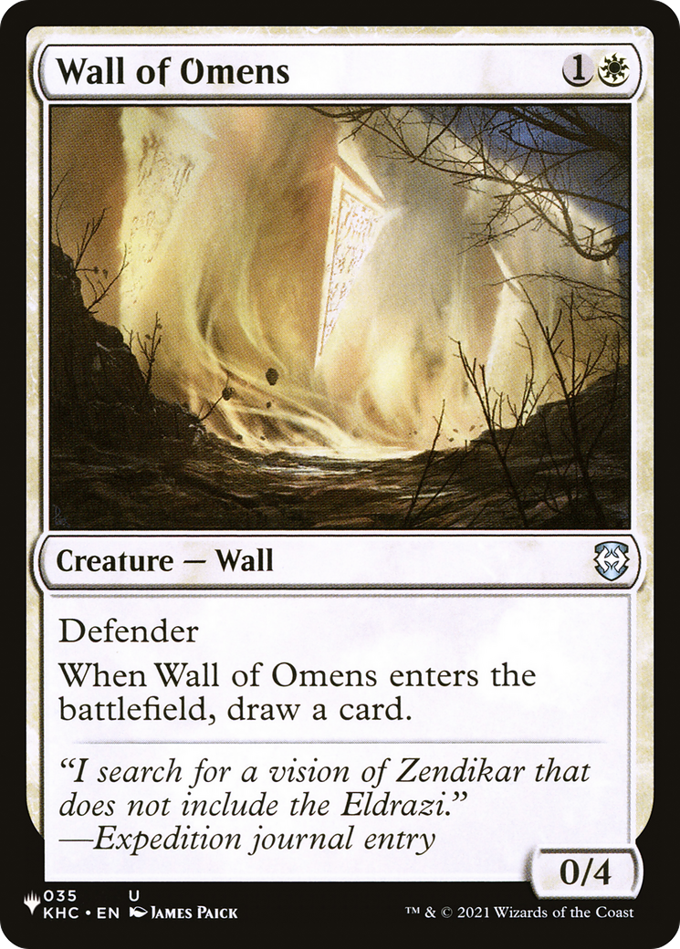 Wall of Omens (KHC) [The List] | Jack's On Queen