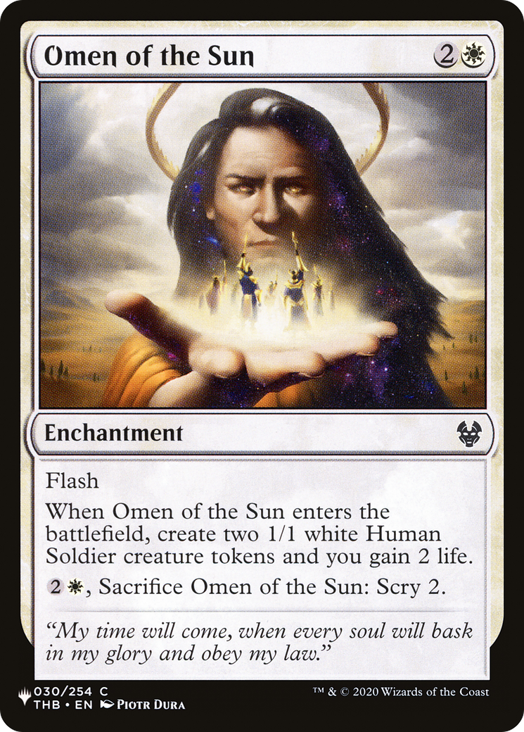 Omen of the Sun [The List Reprints] | Jack's On Queen