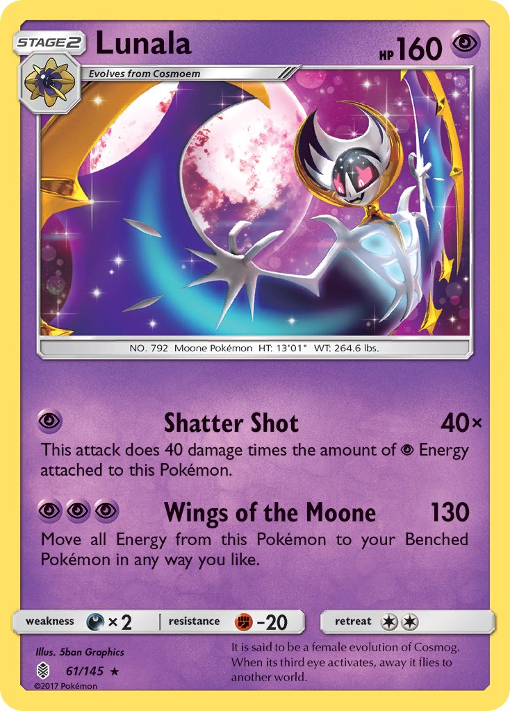 Lunala (61/145) (Theme Deck Exclusive) [Sun & Moon: Guardians Rising] | Jack's On Queen