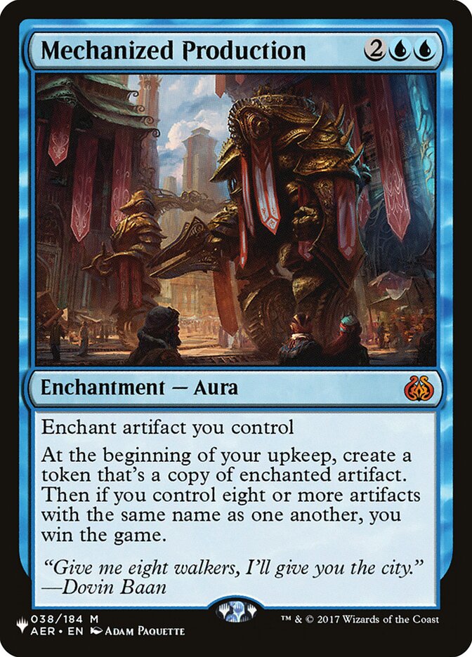 Mechanized Production [The List] | Jack's On Queen