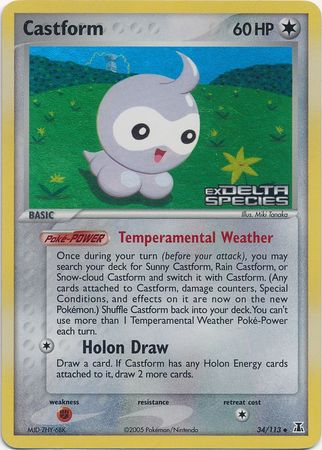 Castform (34/113) (Stamped) [EX: Delta Species] | Jack's On Queen