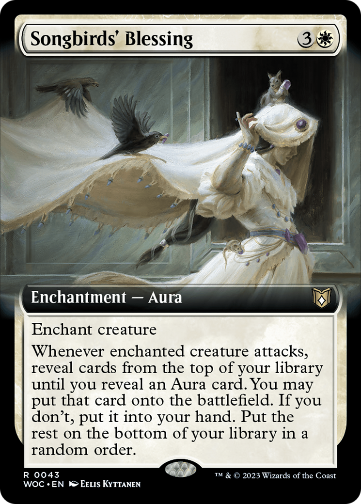 Songbirds' Blessing (Extended Art) [Wilds of Eldraine Commander] | Jack's On Queen