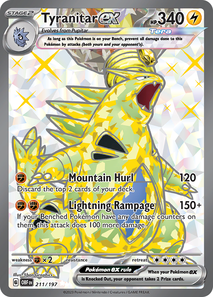 Tyranitar ex (211/197) [Scarlet & Violet: Obsidian Flames] | Jack's On Queen