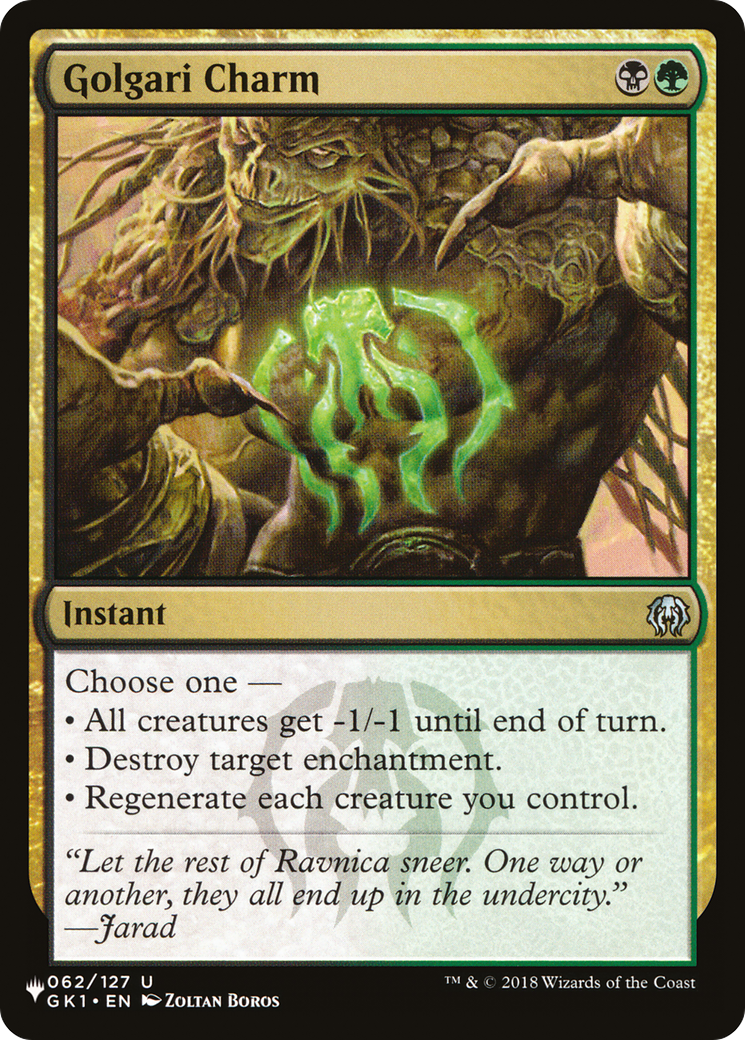 Golgari Charm [The List Reprints] | Jack's On Queen