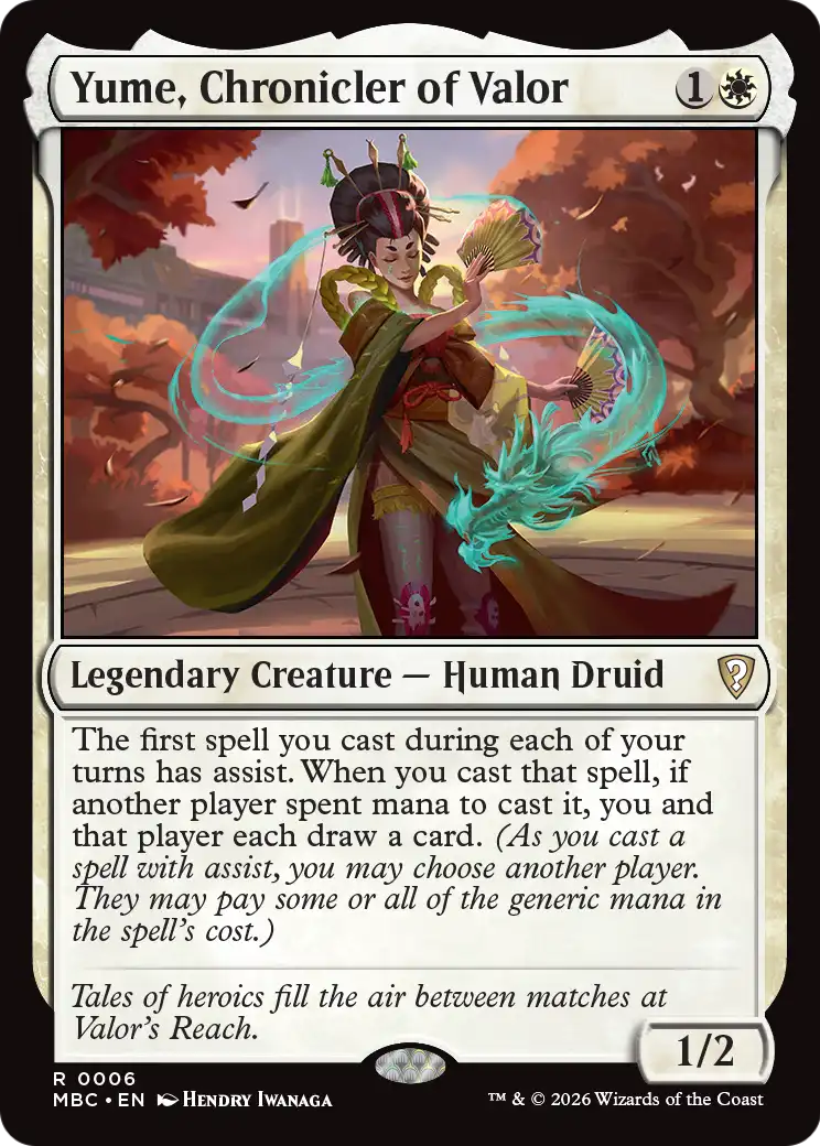 Yume, Chronicler of Valor [Mystery Booster: Commander Edition] | Jack's On Queen
