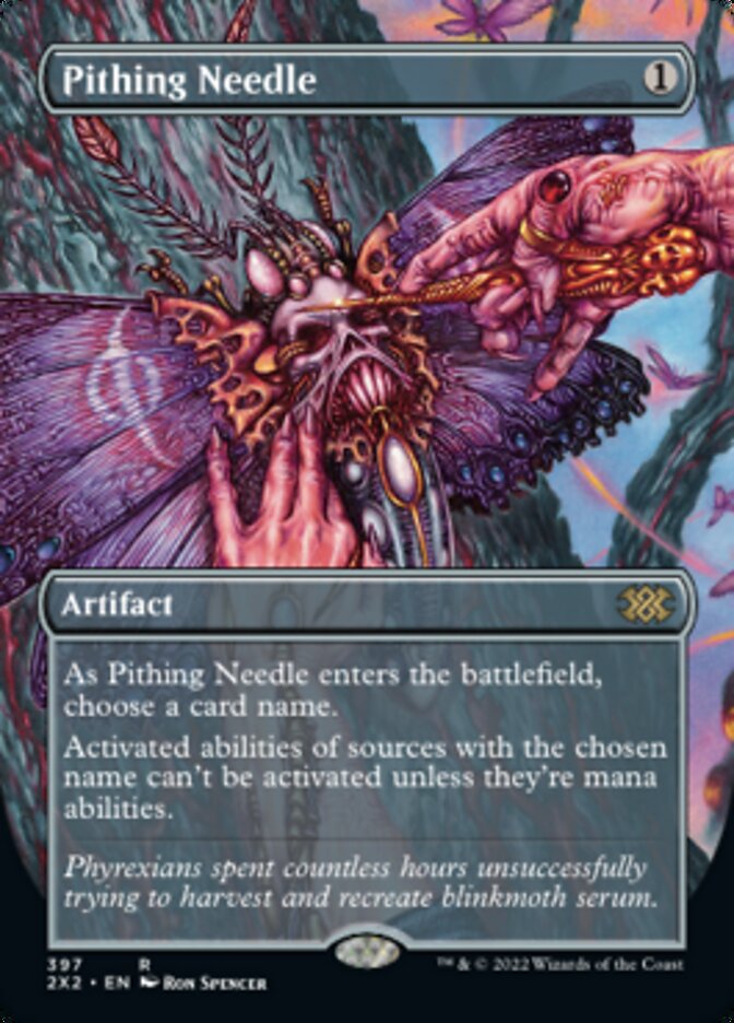Pithing Needle (Borderless Alternate Art) [Double Masters 2022] | Jack's On Queen