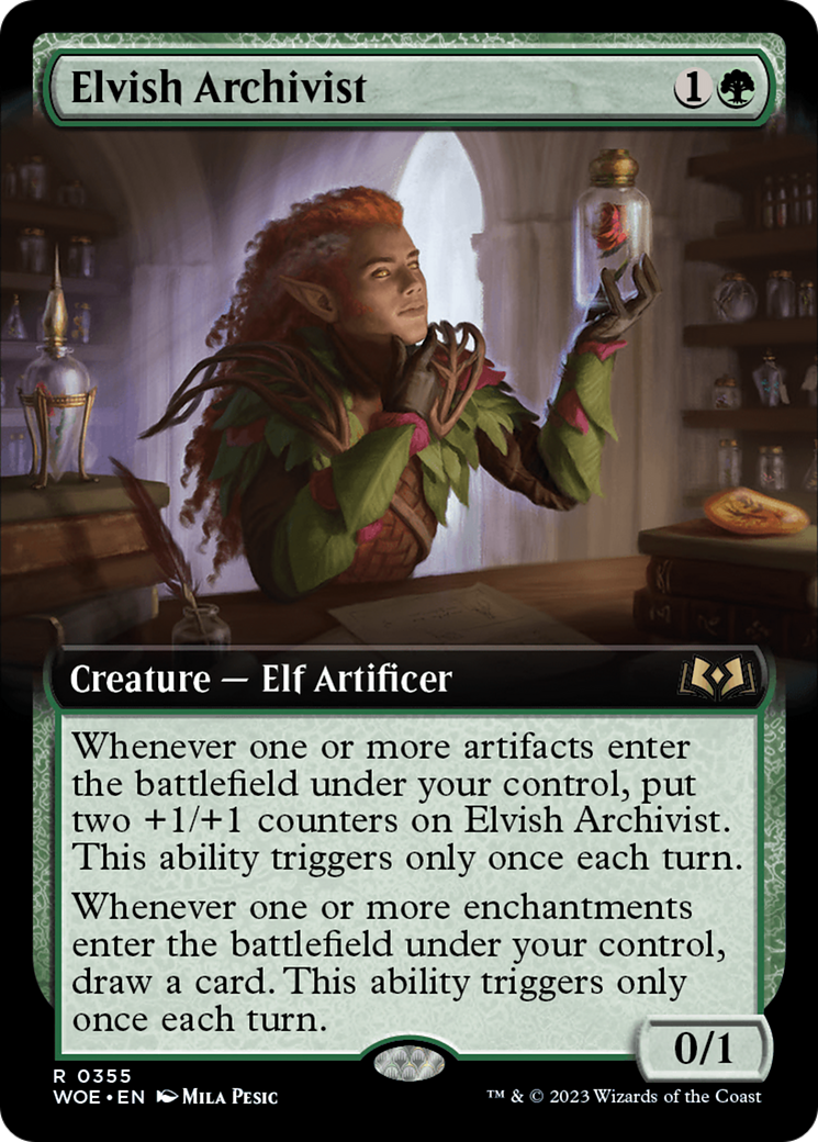 Elvish Archivist (Extended Art) [Wilds of Eldraine] | Jack's On Queen