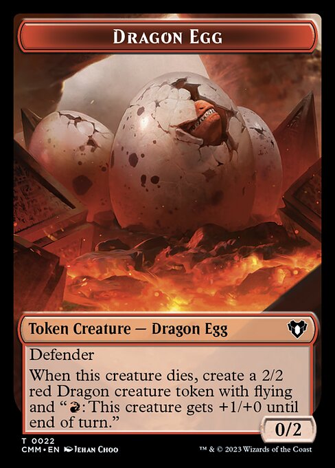 Treasure // Dragon Egg Double-Sided Token [Commander Masters Tokens] | Jack's On Queen