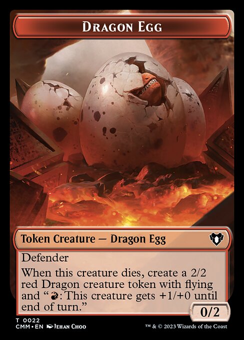 Eldrazi // Dragon Egg Double-Sided Token [Commander Masters Tokens] | Jack's On Queen