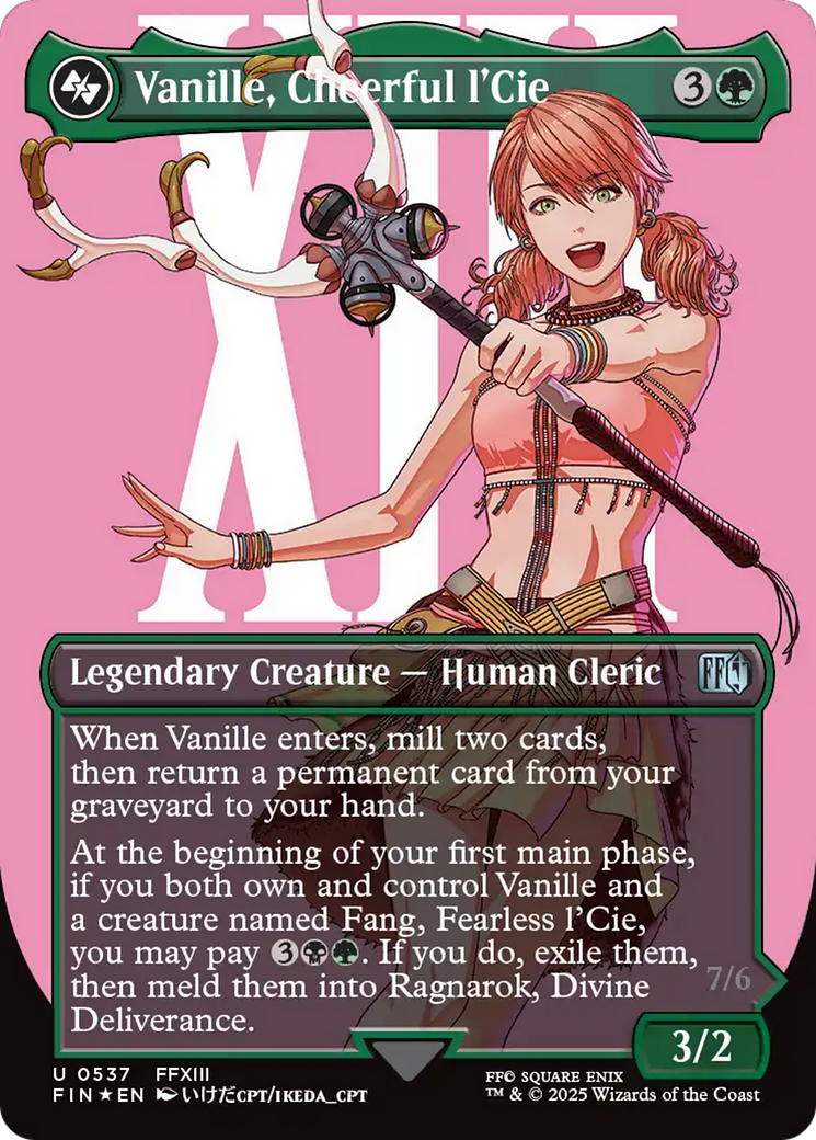 Vanille, Cheerful l'Cie // Ragnarok, Divine Deliverance (Borderless) (Surge Foil) [FINAL FANTASY] | Jack's On Queen