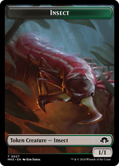 Zombie (Ripple Foil) // Insect (0027) Double-Sided Token [Modern Horizons 3 Tokens] | Jack's On Queen