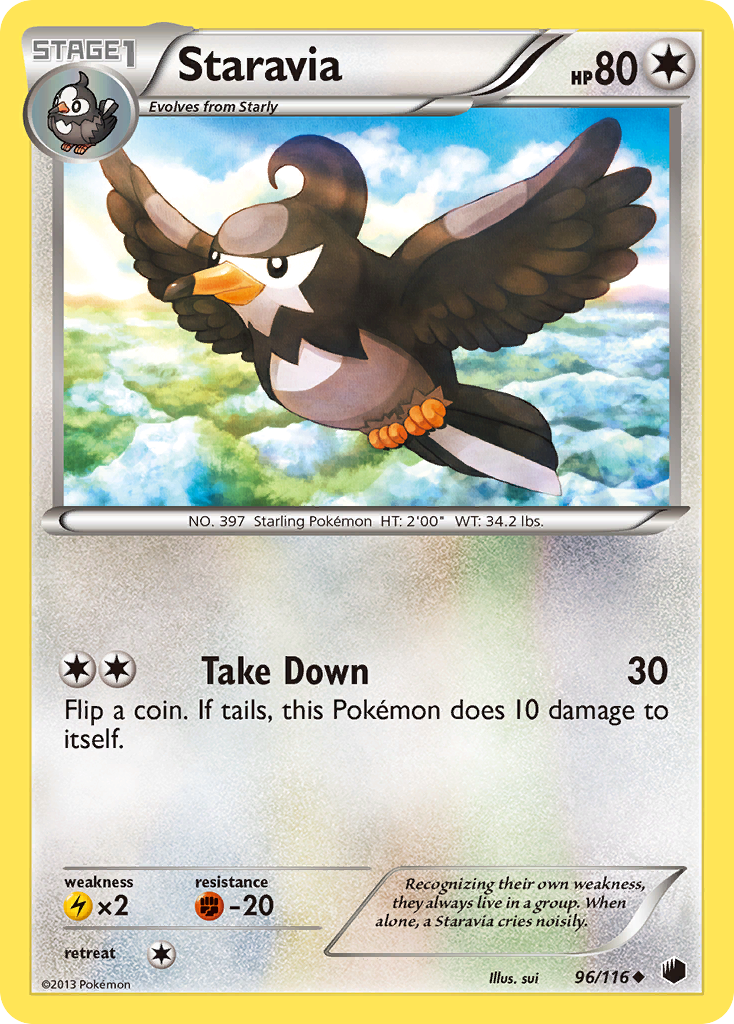 Staravia (96/116) [Black & White: Plasma Freeze] | Jack's On Queen