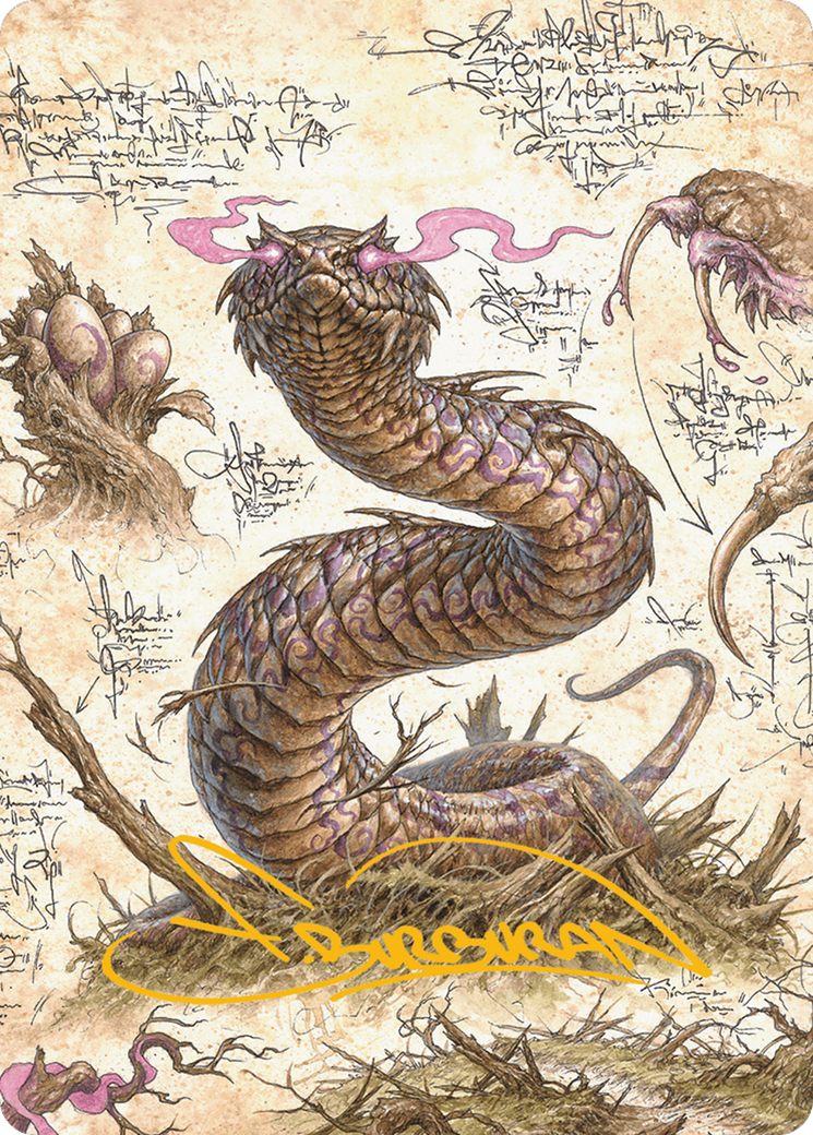 Rottenmouth Viper Art Card (Gold-Stamped Signature) [Bloomburrow Art Series] | Jack's On Queen