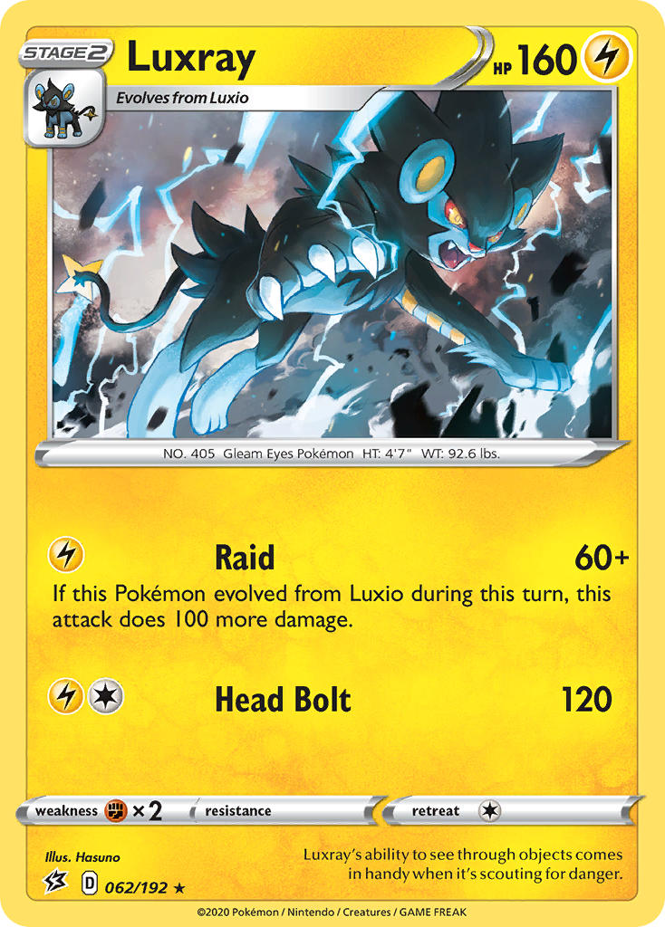 Luxray (062/192) (Theme Deck Exclusive) [Sword & Shield: Rebel Clash] | Jack's On Queen