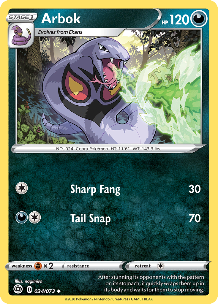 Arbok (034/073) [Sword & Shield: Champion's Path] | Jack's On Queen