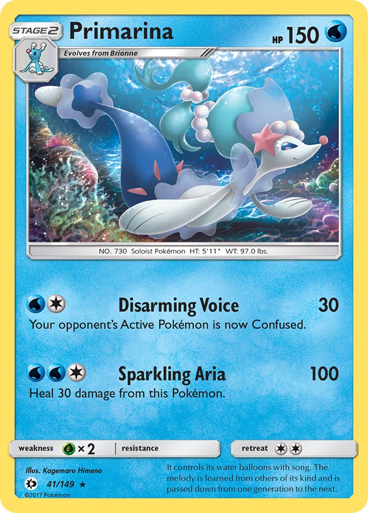 Primarina (41/149) (Theme Deck Exclusive) [Sun & Moon: Base Set] | Jack's On Queen