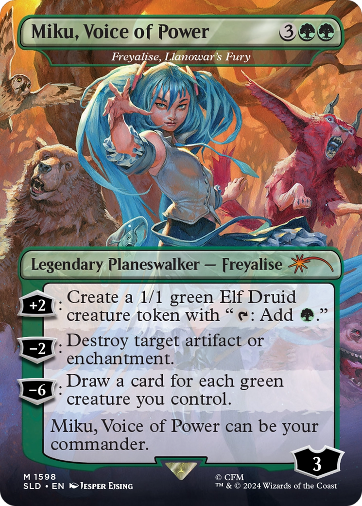 Miku, Voice of Power - Freyalise, Llanowar's Fury [Secret Lair Drop Series] | Jack's On Queen