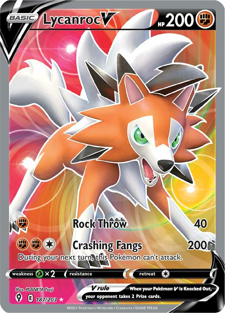 Lycanroc V (187/203) [Sword & Shield: Evolving Skies] | Jack's On Queen