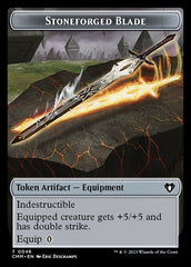Spirit (0039) // Stoneforged Blade Double-Sided Token [Commander Masters Tokens] | Jack's On Queen