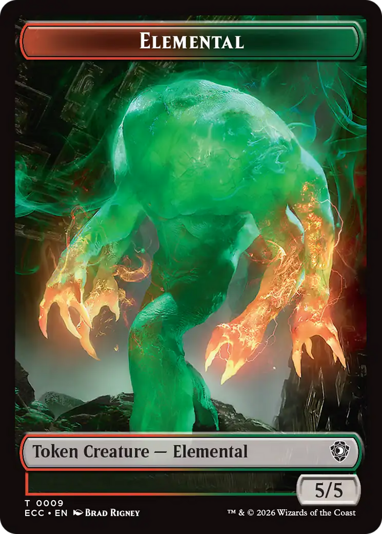 Elemental (0002) // Elemental (0009) Double-Sided Token [Lorwyn Eclipsed Tokens] | Jack's On Queen