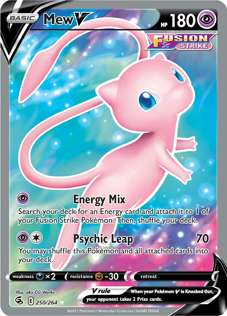 Mew V (250/264) [Sword & Shield: Fusion Strike] | Jack's On Queen