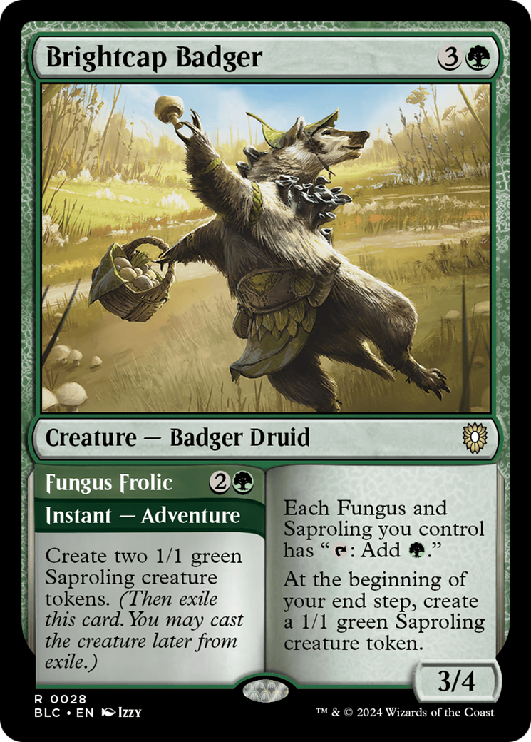 Brightcap Badger // Fungus Frolic [Bloomburrow Commander] | Jack's On Queen