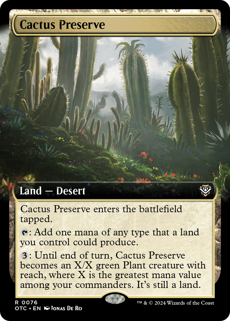 Cactus Preserve (Extended Art) [Outlaws of Thunder Junction Commander] | Jack's On Queen