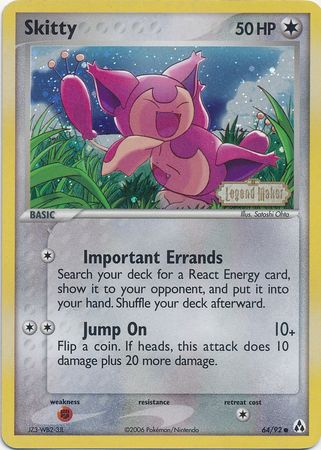 Skitty (64/92) (Stamped) [EX: Legend Maker] | Jack's On Queen